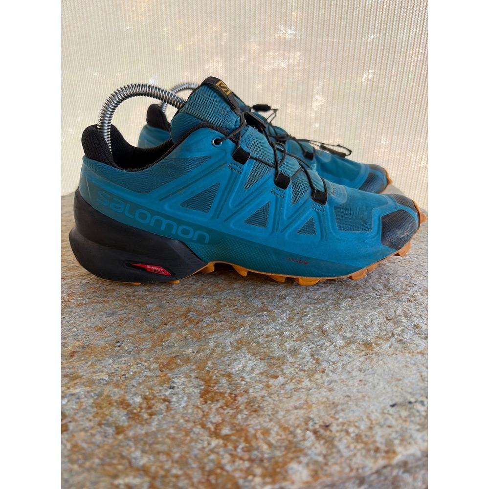 Salomon Speedcross 5 Mens Trail Running Shoes Blue Orange 414620 Size 7